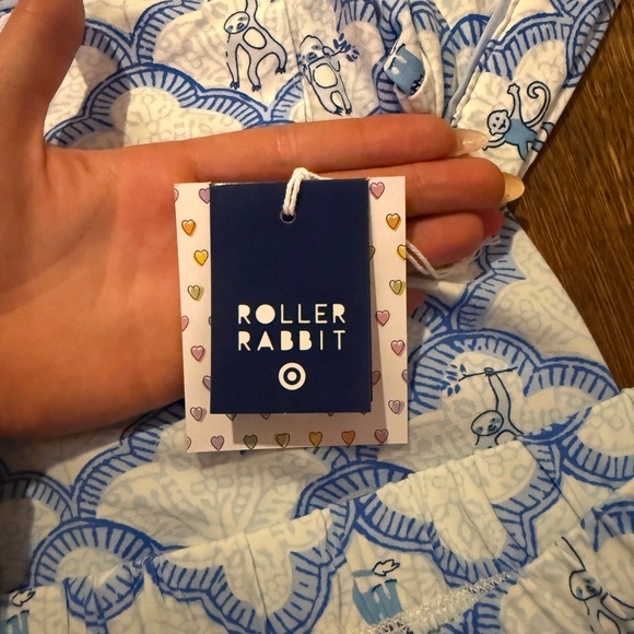 Roller Rabbit x Target Blue Patterned Short Pajama Set - Picture 4 of 4